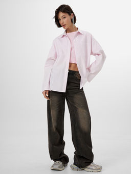 Рубашка женская розовая в полоску - Mark formelle фото 8