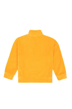 K_z _ocuk Turuncu Yar_m Fermuarl_ Pul Payetli Sweatshirt - U.s. polo assn фото 5