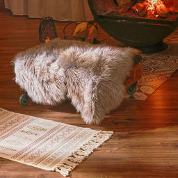 Коврик SL Home Cotton, 60150 см, красный, молочный, хлопок 50%