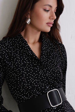 Платье-рубашка с английским воротником принт - Martichelli фото 26