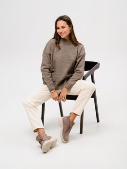 Ботинки 308.927be. капучино замша/Байка