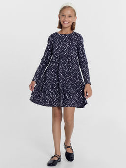 Платье для девочек темно-серое в горошек - Mark formelle фото 2