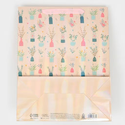 Пакет ламинированный вертикальный Будь счастлива, радужная голография, М 26 х 30 х 9 см - Дарите счастье фото 7