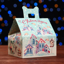 Цена за 5 шт. Подарочная коробка Метелица, 13,3 х 11,6 х 12,6 см