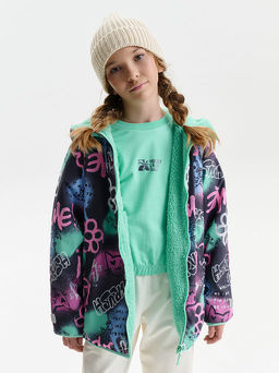 PELICAN, двусторонняя ветровка для девочек, Серый