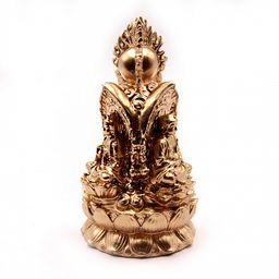 Фигурка Фен Шуй Три Будды в лотосе Просветление исцеление и защиту 15см-8см 403гр ХРУПКОЕ