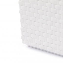 Кашпо напольное Ротанг со вставкой (270*270*520мм) М6826 белый - Альтернатива фото 4