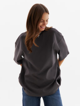 Футболка женская MINAKU, over size (44-48), тёмно-серая