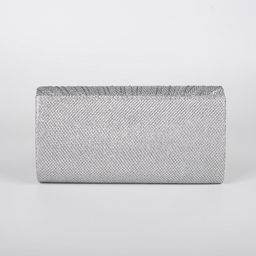 Клатч женский, отдел на клапане, длинная цепь, цвет серебристый - Simaland фото 2