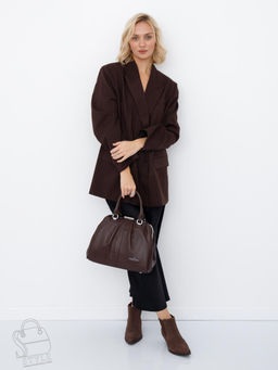 Сумка женская кожаная 9687Y coffee Polina&Eiterou
