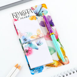 Подарочный набор стикеры и ручка Красота в тебе, 2?30 л, синяя паста 0.7 мм