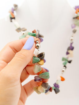 Украшение Бусы камень (оникс) №0048/7 - Ганг фото 3