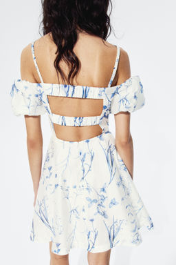Vestido en mezcla de lino con hombros cut-out - H&m фото 5