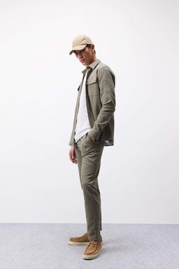 Regular Fit Normal Kesim Yazl?k Dokuma Kanvas Jogger Pantolon - Defacto фото 4