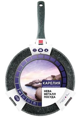 Сковорода Карелия Природные минералы, несъемная ручка, 22 см - Нева металл посуда фото 4