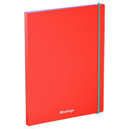 Папка с пруж. скоросшивателем BERLINGO "Raze" красная (FS4_17151) 600мкм, 17мм, покрытие soft-touch
