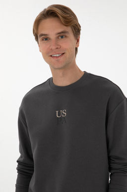 Erkek Antrasit Basic Sweatshirt Sepette S_rpriz _ndirim - U.s. polo assn фото 2