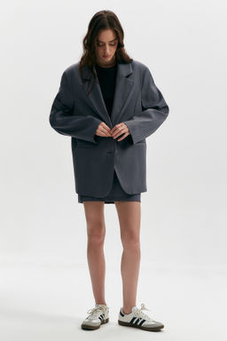 Жакет оверсайз с эффектом меланж - Mollis фото 4