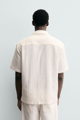 CAMISA JACQUARD GEOM?TRICO / Crudo