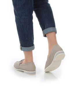 06-PDJ72-2 GRAY/GREEN Туфли женские (натуральная кожа) - Фабричный китай фото 3