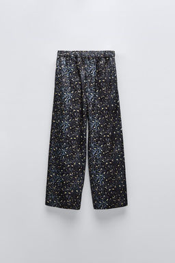 PRINTED FLOWING TROUSERS - Zara фото 2