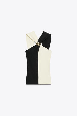 HALTER TOP WITH TRIM DETAIL - Zara фото 5