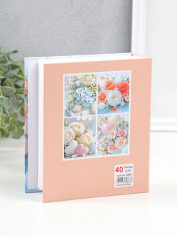 Фотоальбом на 40 фото 10×15 см «Букет с хризантемами», в коробке, 4.5×14×17 см