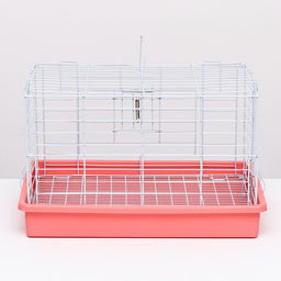 Клетка для кроликов 43 х 29 х 26 см, розовая - Пижон фото 5