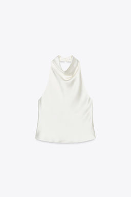 SATIN HALTER TOP - Zara фото 3