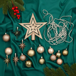 Ёлочные игрушки Андромеда, новогодние, набор 45 шт., нежность, МИКС