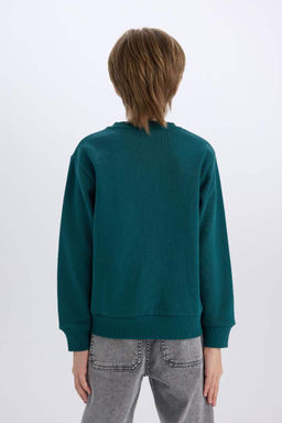 Толстовка с принтом для мальчиков с круглым вырезом - Defacto фото 6