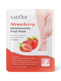Цена за 2 шт. Отшелушивающая маска-носки для ног Sadoer, клубника, 35 г