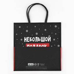 Пакет подарочный новогодний «Небольшой подарок», 22 х 22 х 11 см