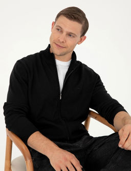 Черный трикотажный кардиган стандартного кроя - Cacharel фото 2