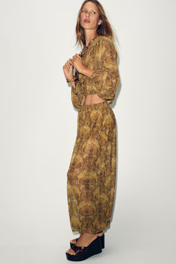 PRINTED BALLOON TROUSERS - Zara фото 15