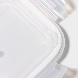 Контейнер для еды Доляна Basic, 370 мл, 14.5×10.5×5.5 см, прямоугольный, жаропрочного стекло, прозрачный