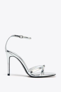 METALLIC HIGH-HEEL SANDALS - Zara фото 17