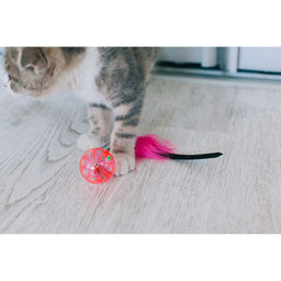 Шар-погремушка с хвостиком, микс цветов - Пижон фото 7