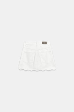 FALDA PANTAL?N Z1975 DENIM BAJO ONDULADO / Blanco - Zara фото 10