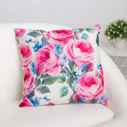 Наволочка декоративная Этель Цветы 40х40 см, 100% п/э  фото 4