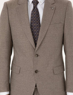 A__k Kahverengi Slim Fit Tak_m Elbise
