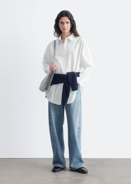 Camisa de corte holgado con bajo redondeado - H&m фото 4