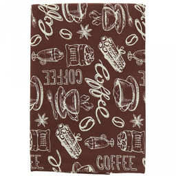 Скатерть 150х145см "Эспрессо, вид 1", длина стола до 110см, на 4 персоны, рогожка (хлопок 100%) 171г/м2, упаковка классическая, пакет ПВХ 28х41см, "Домашняя мода" (Россия)