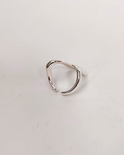 Кольцо с белым серебрением