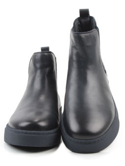 05-X30310A-7 DK. BLUE Ботинки демисезонные мужские (натуральная кожа, байка)