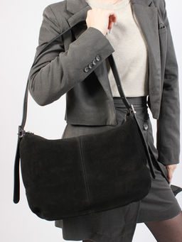 LACCOMA сумка 18512-F-черный натуральная замша полиэстер