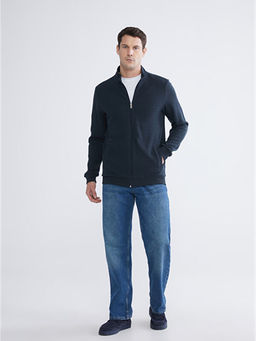 Dik Yaka Erkek Fermuarl? Sweatshirt