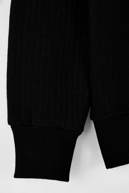 Siyah Regular/Normal Kesim Dokulu Etiket Detayl? Fermuarl? Sweatshirt TMNAW26SW00062 - Trendyolmilla фото 8