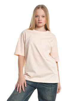 Футболка однотонная база 22-1405 персиковый - Mini maxi фото 8