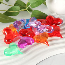 Декоративные камни 100 г Сердце / XM-91 /уп 200/ пластик - Галеонтрейд фото 2